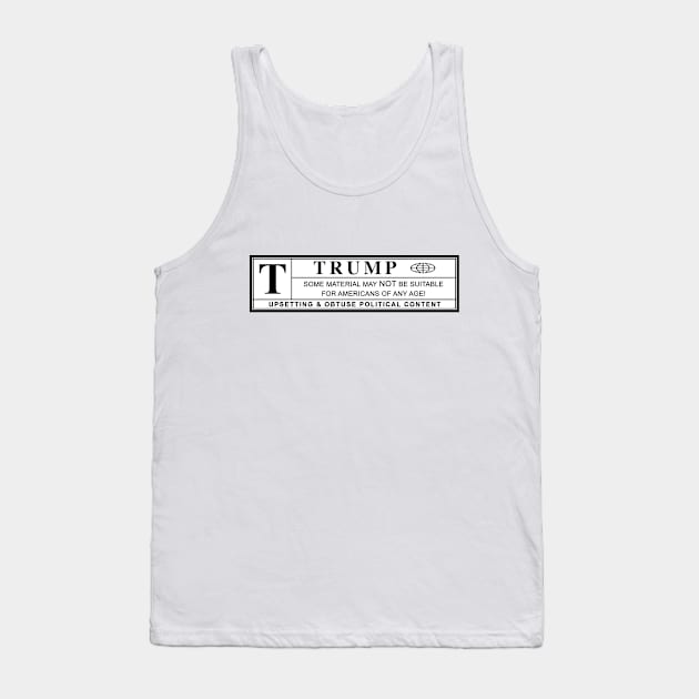 Trump Warning Label Tank Top by polisci